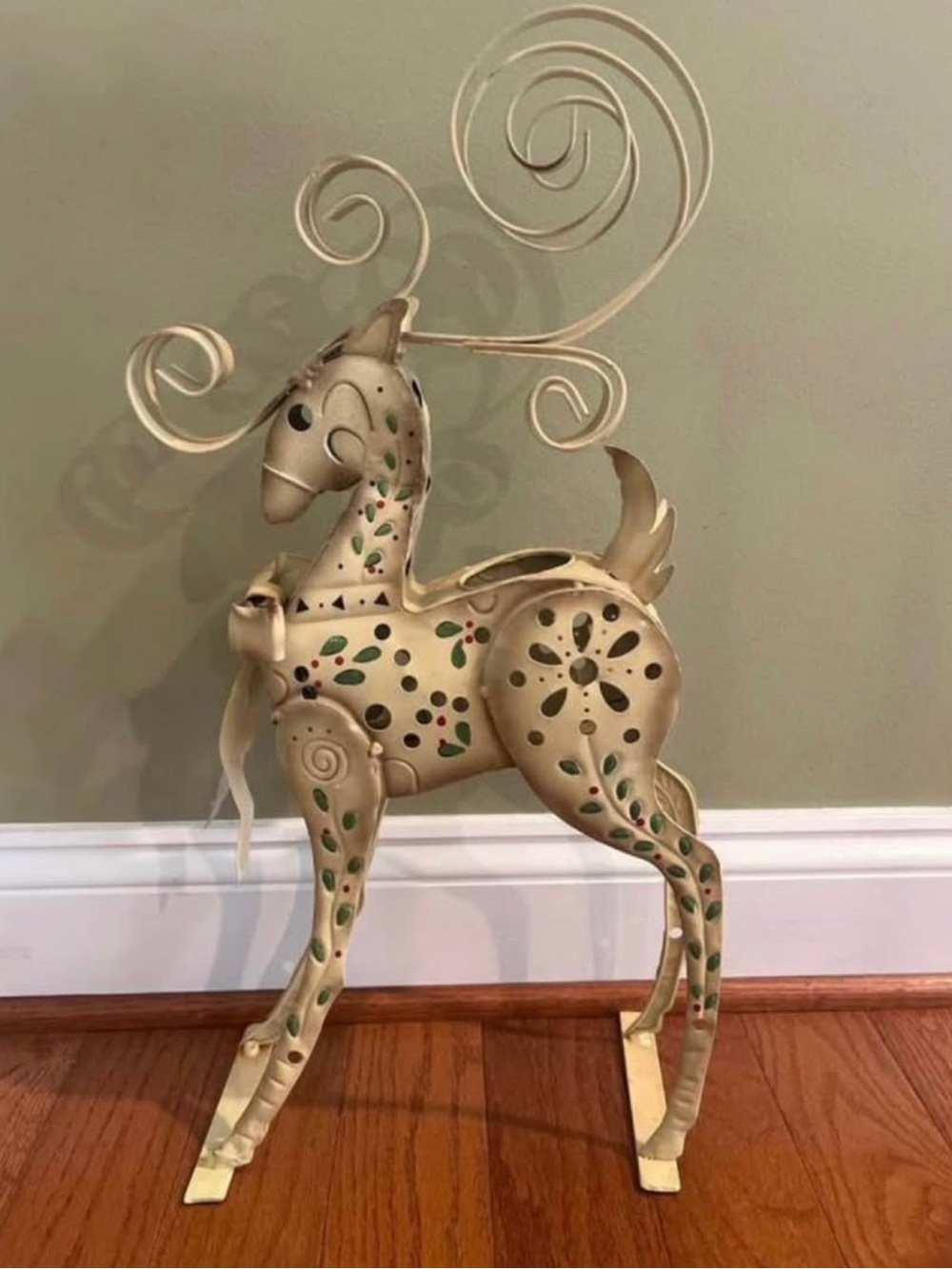 Kohl's Gold Metallic Holiday Standing Deer Buck Decor